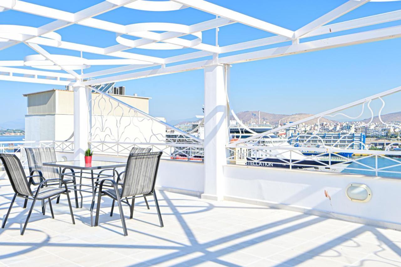 Charming Apartment With A Sea View Terrace Пирей Экстерьер фото